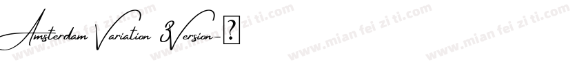Amsterdam Variation 3Version字体转换